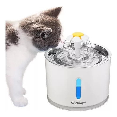 Bebedouro Fonte Gato Cão Gato Filtragem Purificação Pet 2,4l - Bivolt