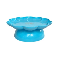 Bandeja Flower Com Pé - 180mm - Azul Céu - 1 unidade - Só Boleiras - Rizzo