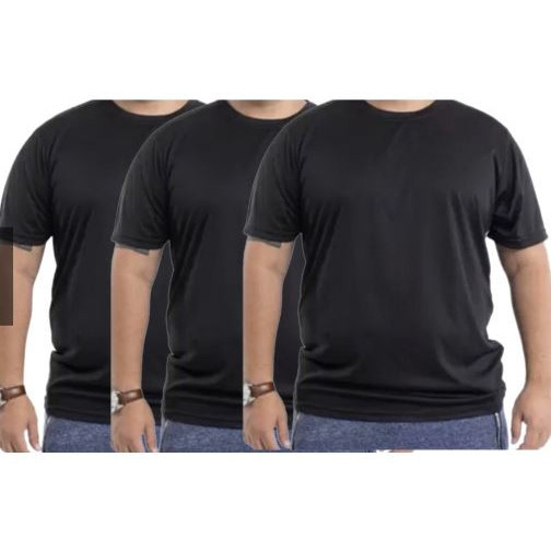 CAMISETAS MASCULINA KIT 3 CAMISETAS PLUS SIZE POLIESTER HELANCA Masculina - Treino Academia Esportes Exercícios Corrida