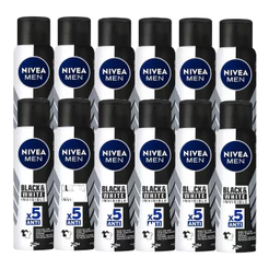 Kit Desodorante Invisible Black & White Nivea Men 150ml - 12 Unidades