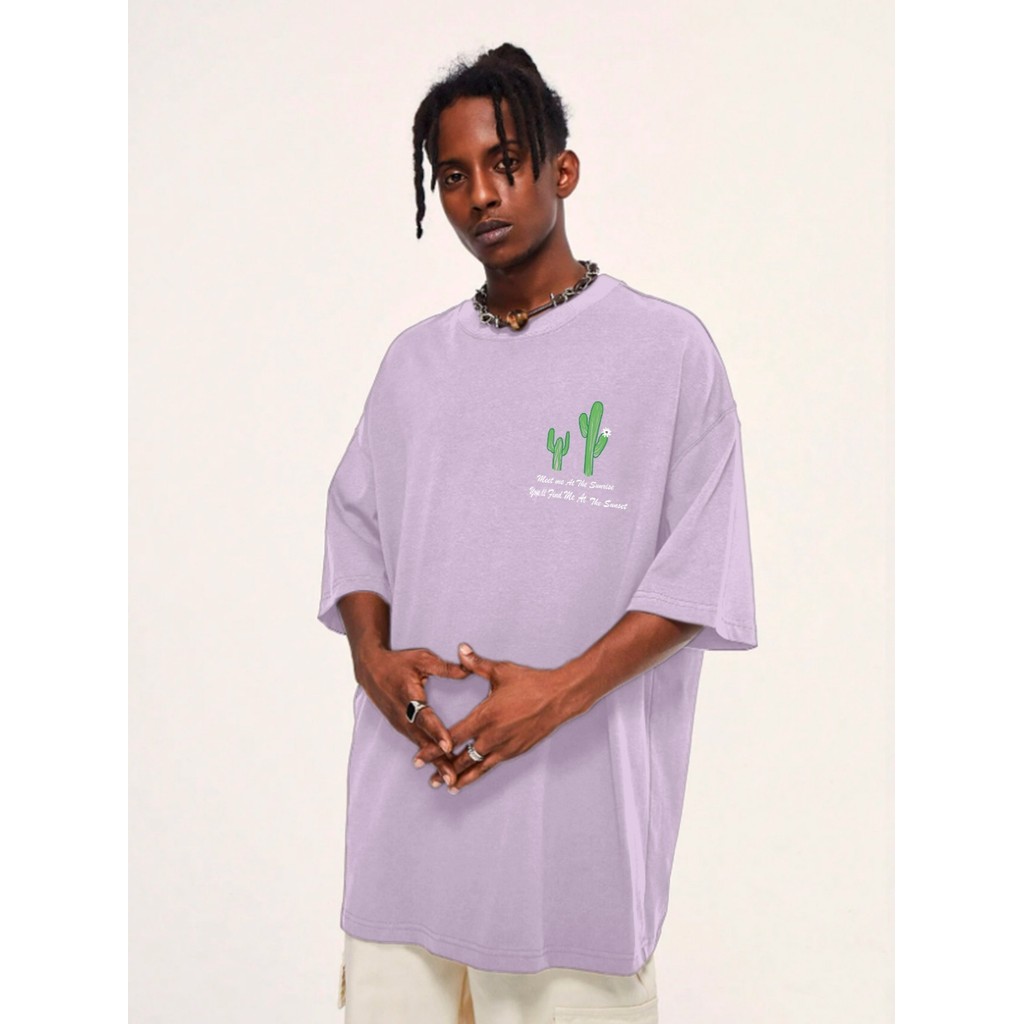 Camiseta Oversize Estampa Cactu Estilosa Larga Casual Esportiva Estilo Rua Confortavel Plusize