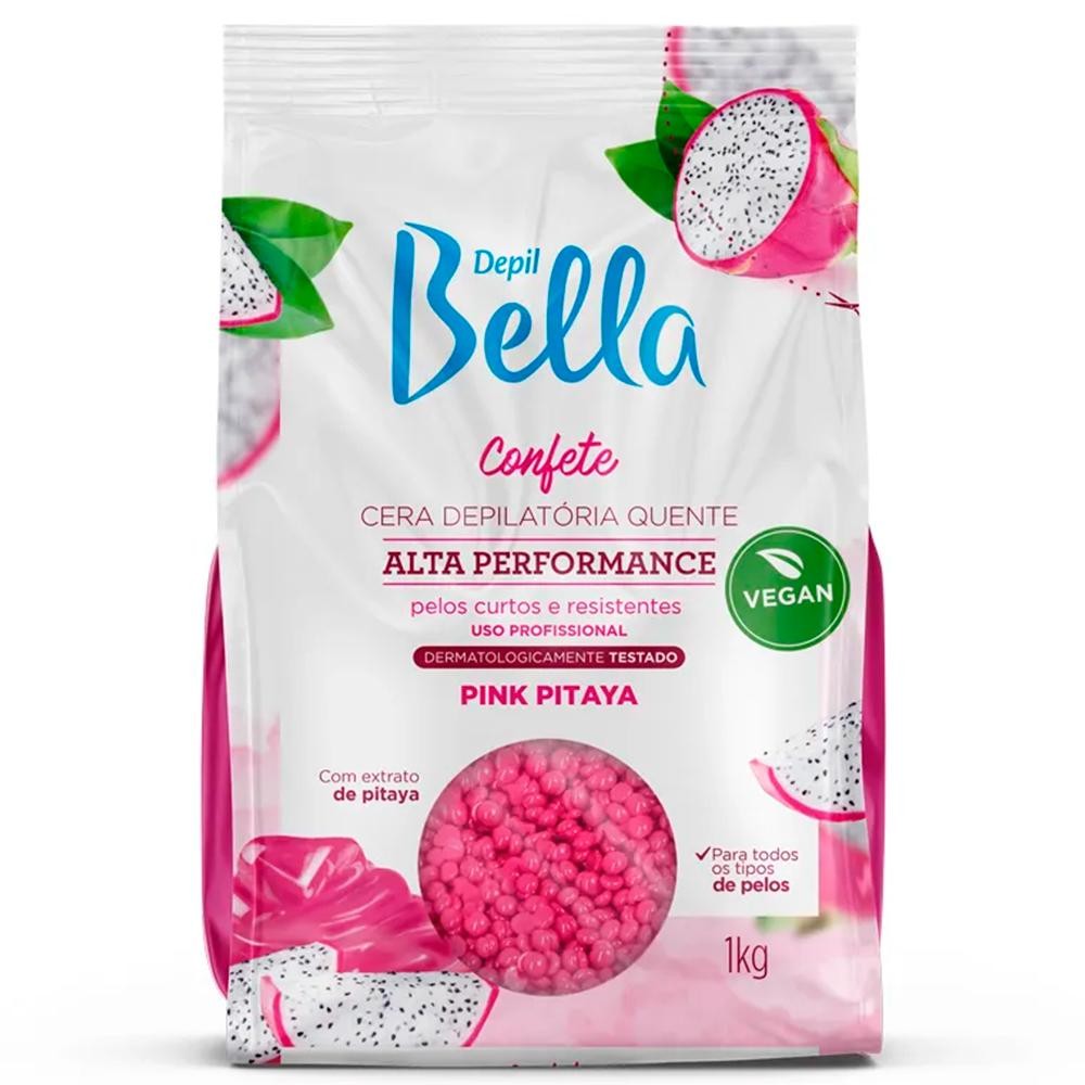 Cera Quente Depilatória Depil Bella Confete Pink Pitaya 1kg