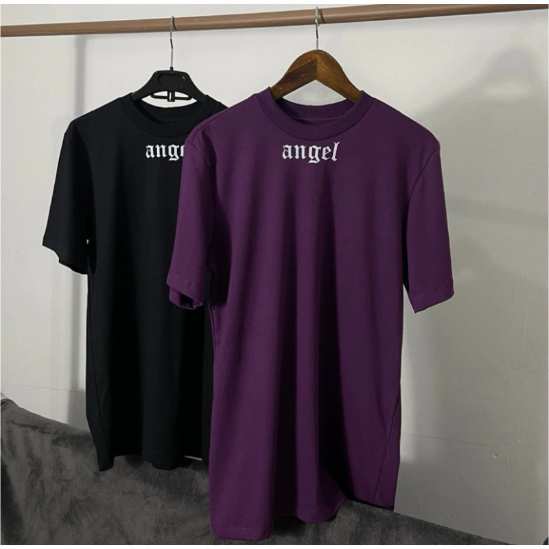 KIT 2 Camiseta Premium 100% Algodão Roxa Angel Palm Unissex Streetwear