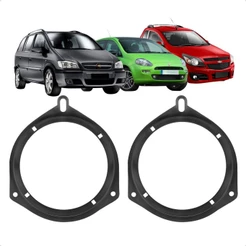 1 Par de Aro Adaptador para Alto-Falante 5 Pol Traseiro Vectra Astra Zafira Palio Montana Punto Fácil Instalação