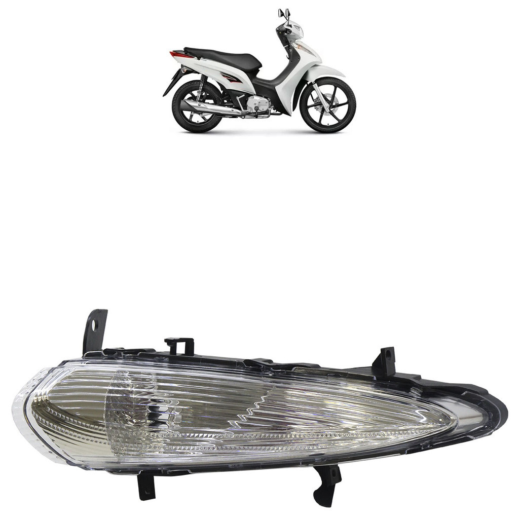 Pisca Seta Dianteira Biz 125 2011 2012 2013 2014 2015 2016 2017 Cristal Lente Lisa Acrílico em Oferta na Shopee