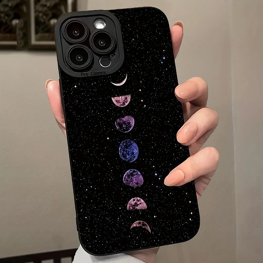 Lua Estrela Planeta Glitter Padrão Caso Para Samsung A06 A16 A15 A55 A35 A54 A05 A26 A34 A36 A14 A56 A52 A53 A23 Capa