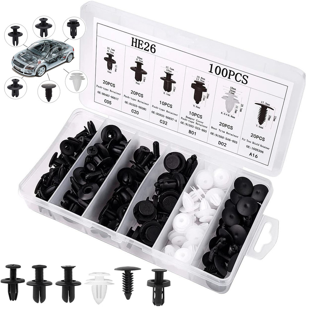 Kit 100 150 800 Presilhas Grampos Fixadores Carro Veiculo Parabarro Escolha a Quantidade!