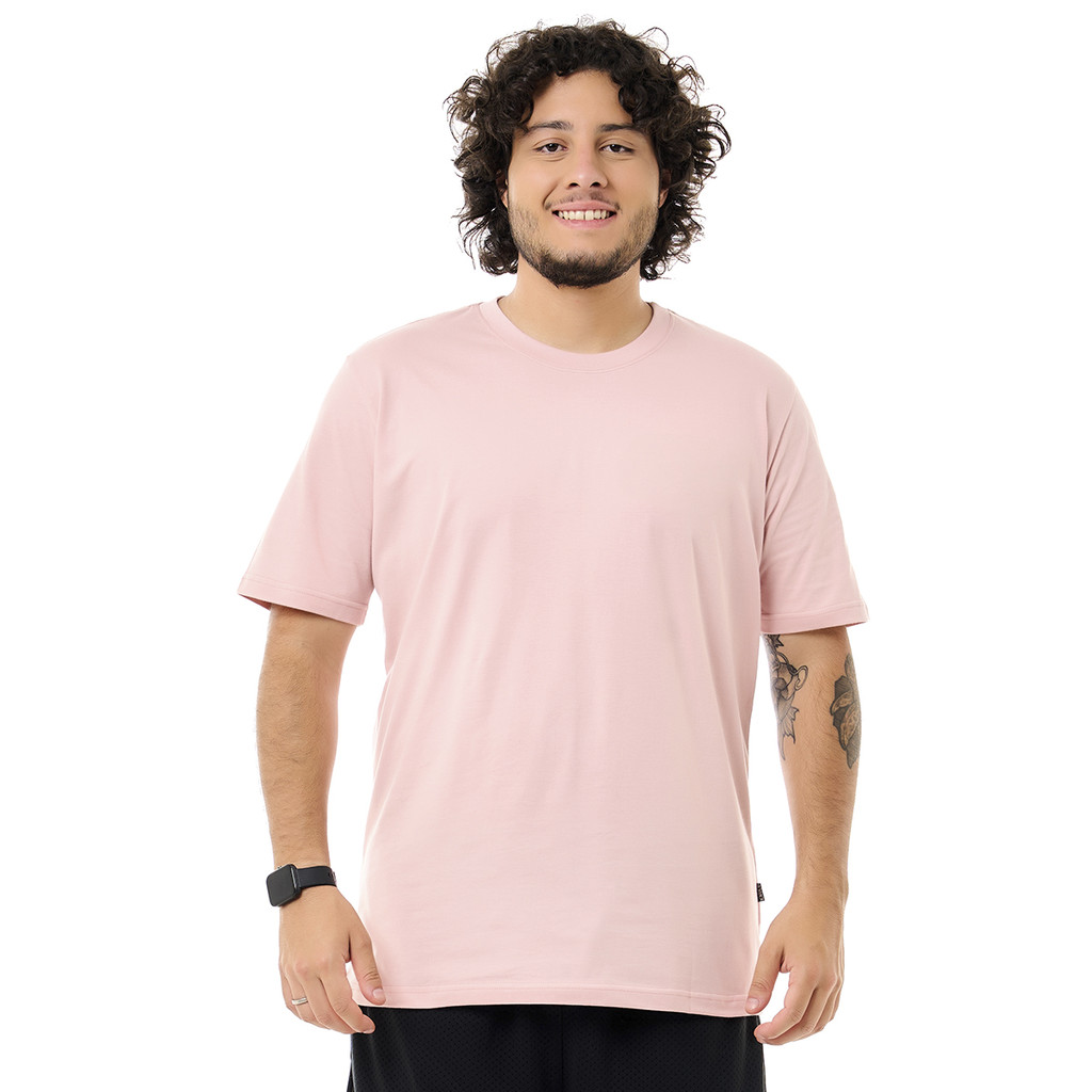 Camiseta Classic Basic Rosa Bebê Knulu em Oferta na Shopee