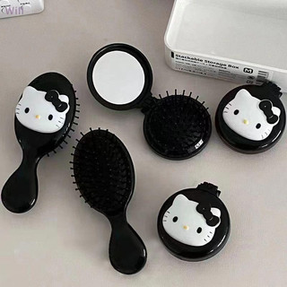 1PC Kawaii Sanrio Olá Kitty Massagem Airbag Pente Com Espelho Bonito Crianças Beleza Menina Cabelo Longo De Portátil Pre