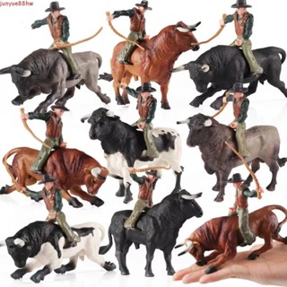 Figuras De Ação De Tourada JUNYUE , Simulação Com Modelo De Gado De Aves Piloto , Estáticas De Boi De Touro De Bezerro em Oferta na Shopee