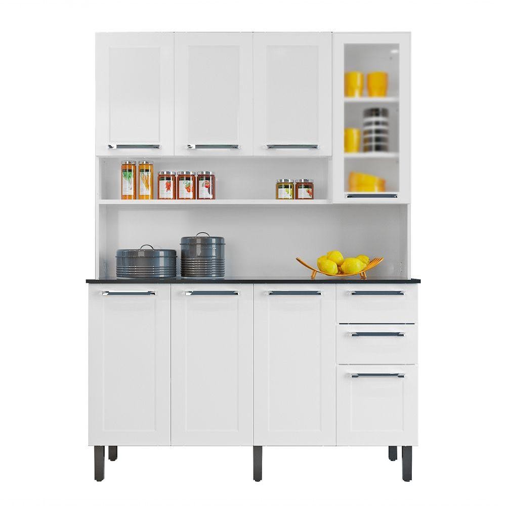 Cozinha 8 Portas 2 Gavetas Florença - Itatiaia produto desenvolvido com cor Branco