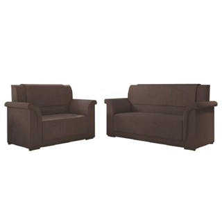 Sofá 2 E 3 Lugares Itália Marrom Suede em Oferta na Shopee