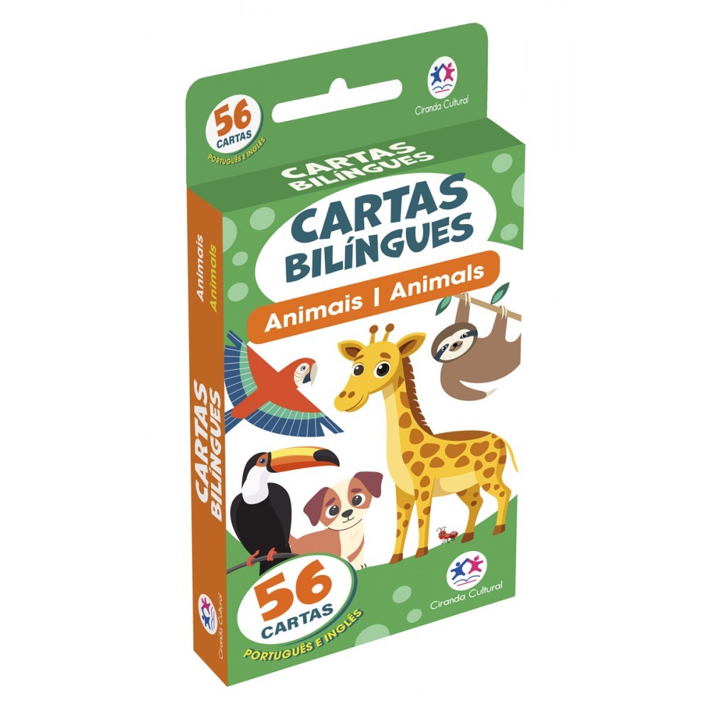 Livro Flash cards Flash Cards Cartas Bilíngues - Animais - Animals em Oferta na Shopee