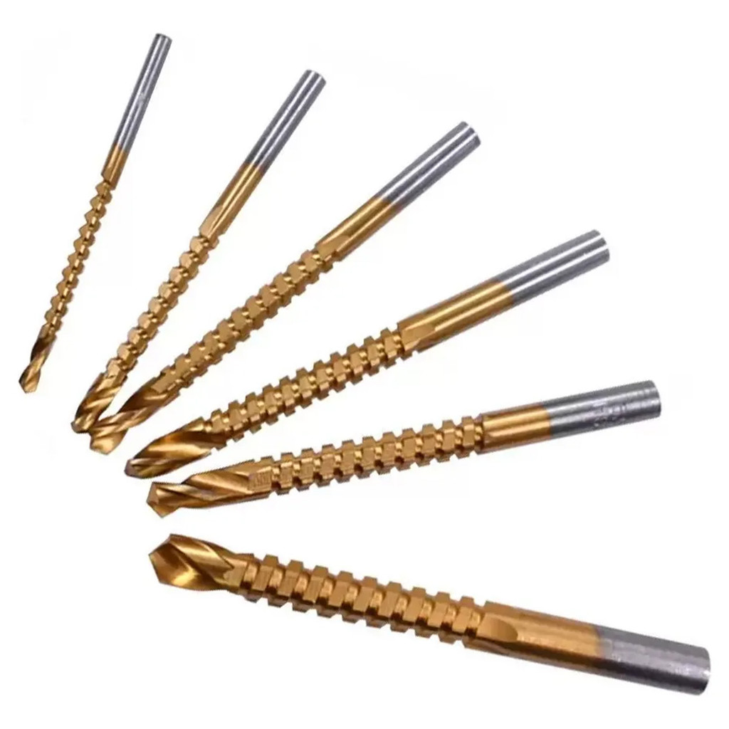 Kit 6 Brocas Espiral Corte Lateral Madeira Metal Ferramentas