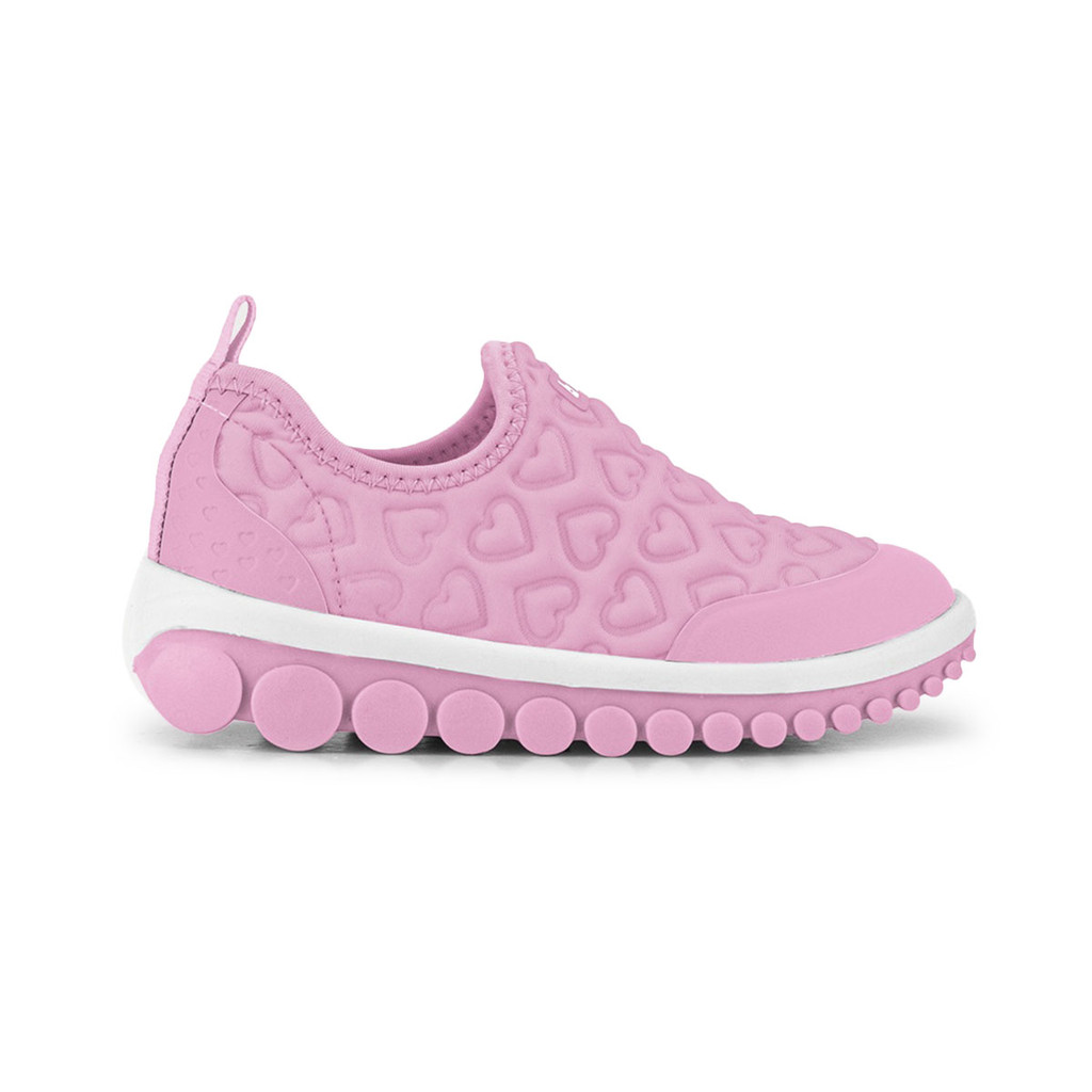 Tênis Infantil Bibi Roller 2.0 Rosa com Estampa de Coração para Escola