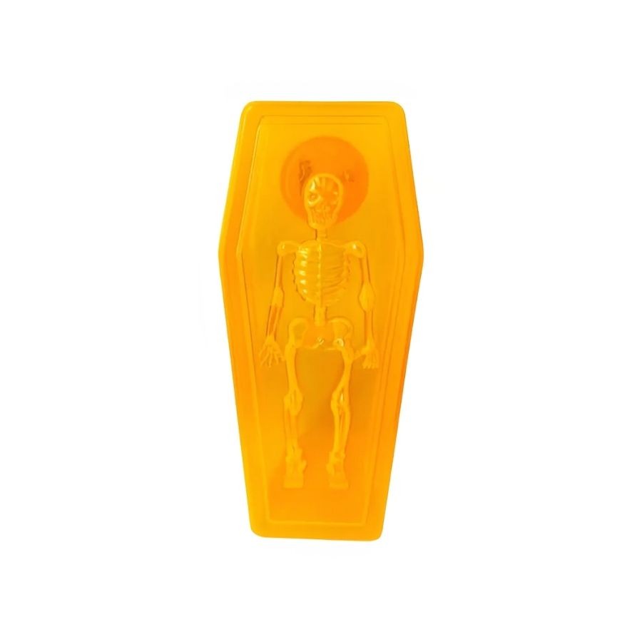 Decoração de Halloween - Caixão Com Led  - Laranja - 18x8cm - 1 unidade - Rizzo em Oferta na Shopee