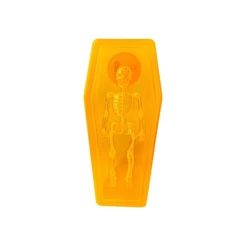 Decoração de Halloween - Caixão Com Led - Laranja - 18x8cm - 1 unidade - Rizzo