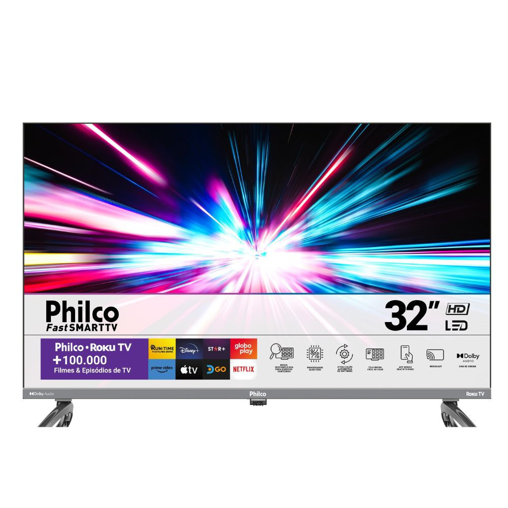 Smart TV 32” Philco LED Roku TV PTV32K34RKGB em Oferta na Shopee