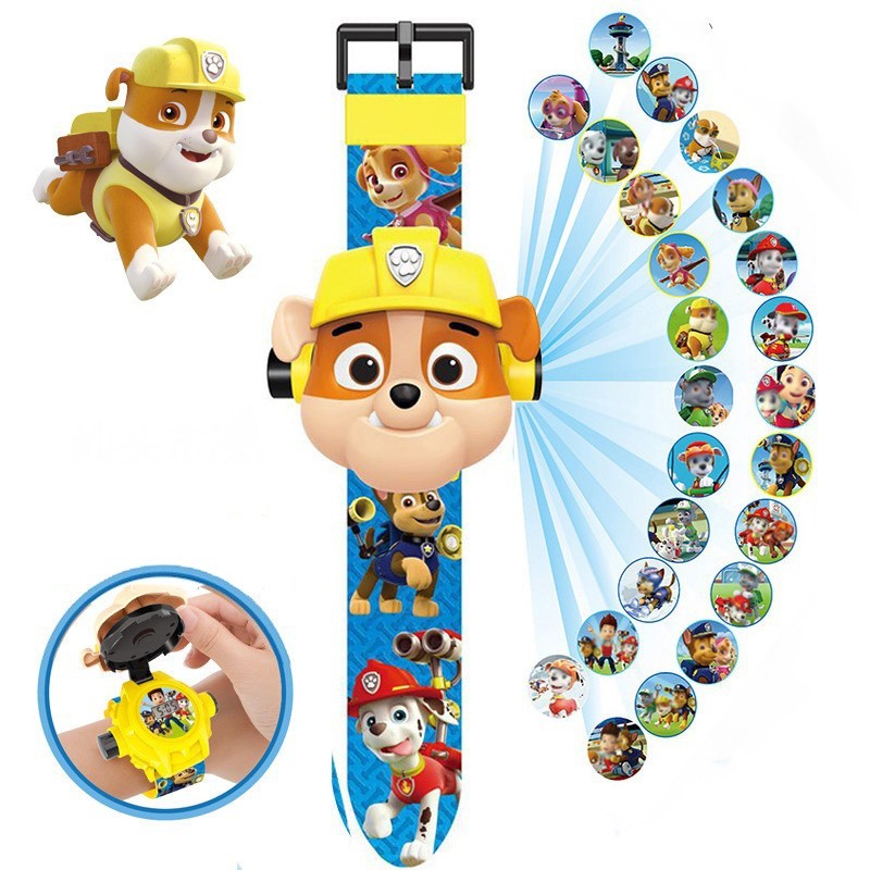 Chase Marshall Rubble Skye Dog Projector Relógio de Patrulha