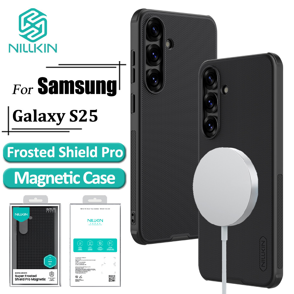 Nillkin Super Frosted Shield Pro Capa Magnética Para Samsung Galaxy S25 De Telefone Ultrafina Fosca TPU + Traseira PC - Mobile & Gadgets