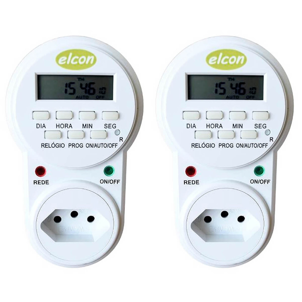 Kit 2un Timer Digital Temporizador Elcon TE-30 Bivolt