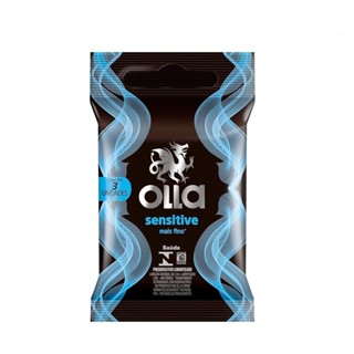 Preservativo Extra Fino 3 Unidades - Olla Sensitive em Oferta na Shopee
