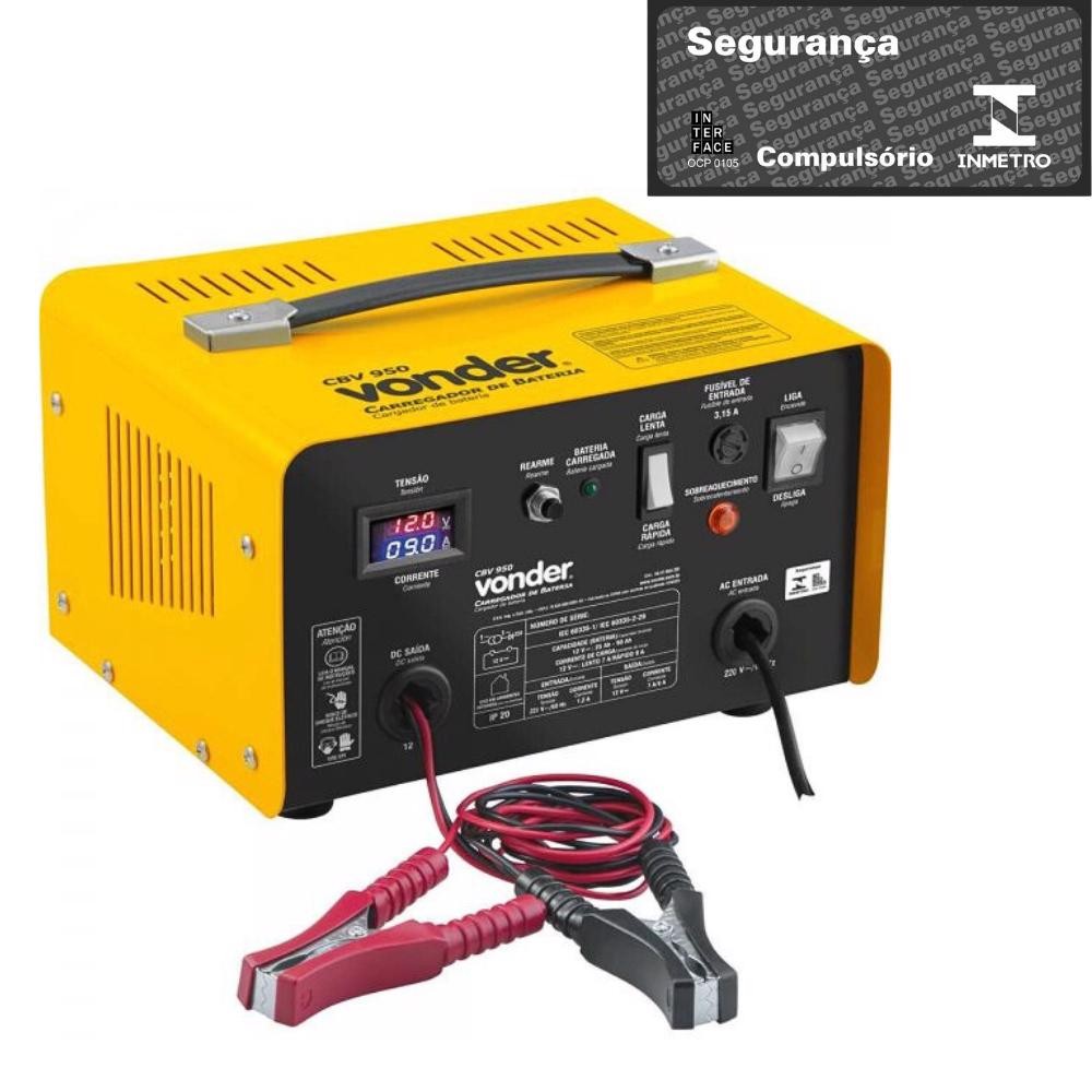 Carregador de Baterias 90A CBV 950 VONDER em Oferta na Shopee