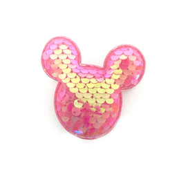Aplique Urso Paetê Rosa - 6,5cm - 2 Un - Artegift - Rizzo