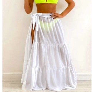 Saida De Praia Saia 3 Marias Aberta De Amarrar Feminina ROUPAS em Oferta na Shopee