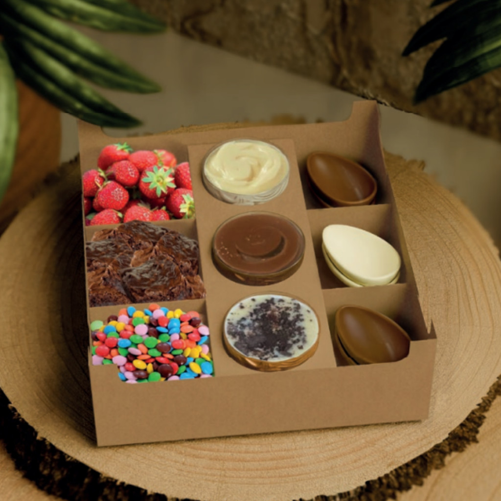 15 CAIXA FONDUE DEGUSTAÇÃO KRAFT OVO PASCOA 8x24,5x22 cm 5026 (PÁSCOA IDEIA 2025) - Stationery