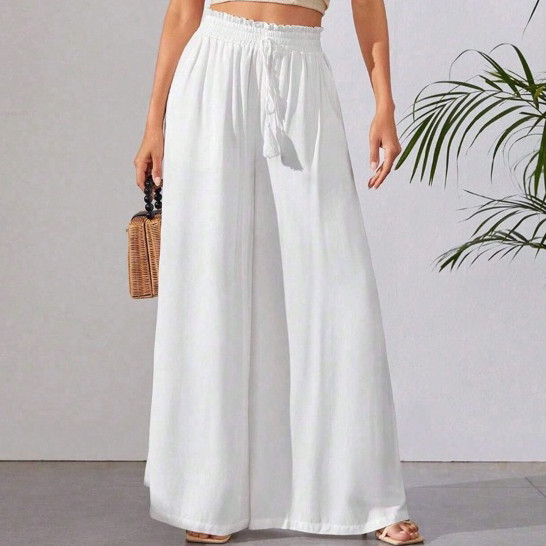 Calça Pantalona Branca Promoção Ano Novo em Oferta na Shopee