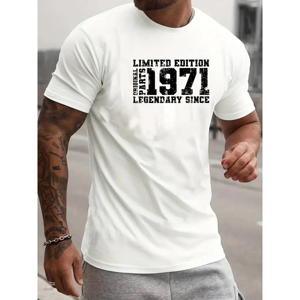 Camiseta 100% Algodão Estampa 1971 Lançamento Streetwear