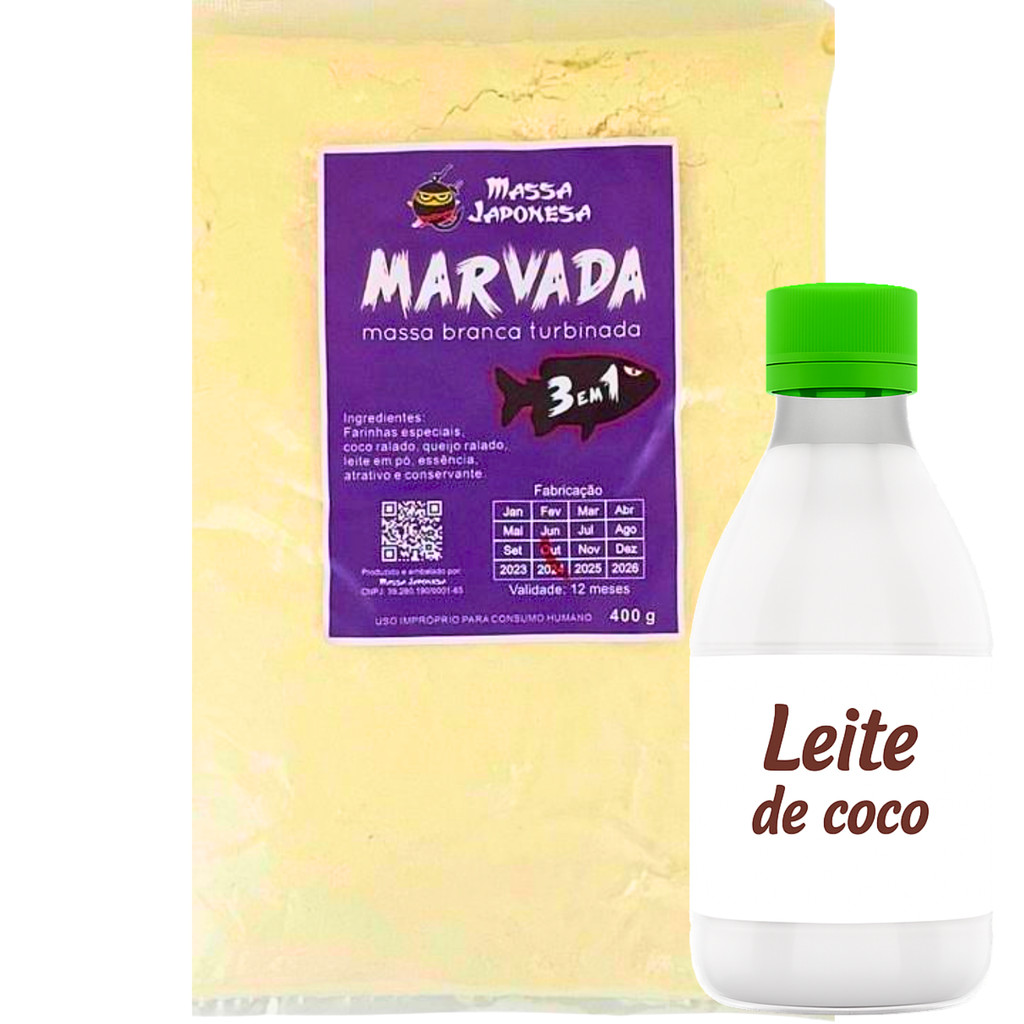 Massa iSCA Japonesa Marvada 3 Em 1 BranCa 400g C/ Leite Coco
