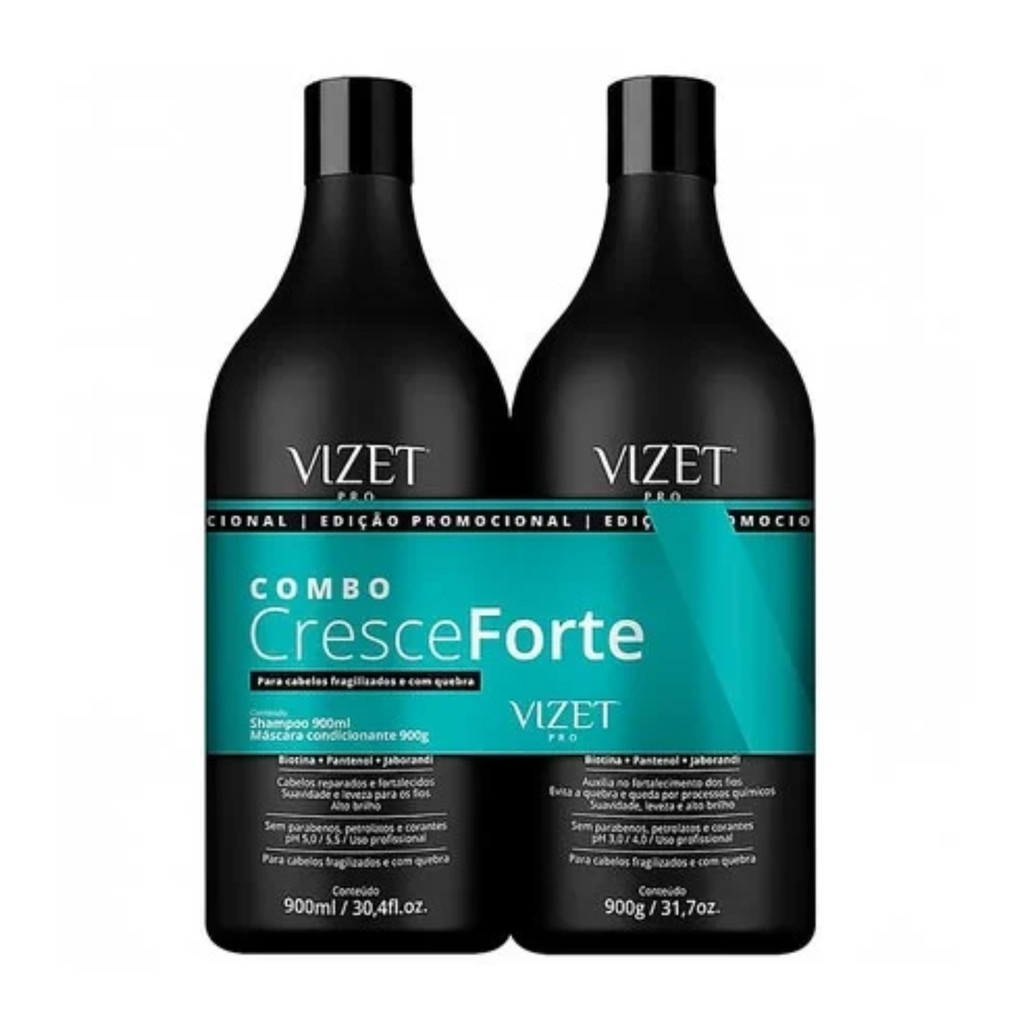 Combo Shampoo e Mascara Cresce Forte 900ml Vizet