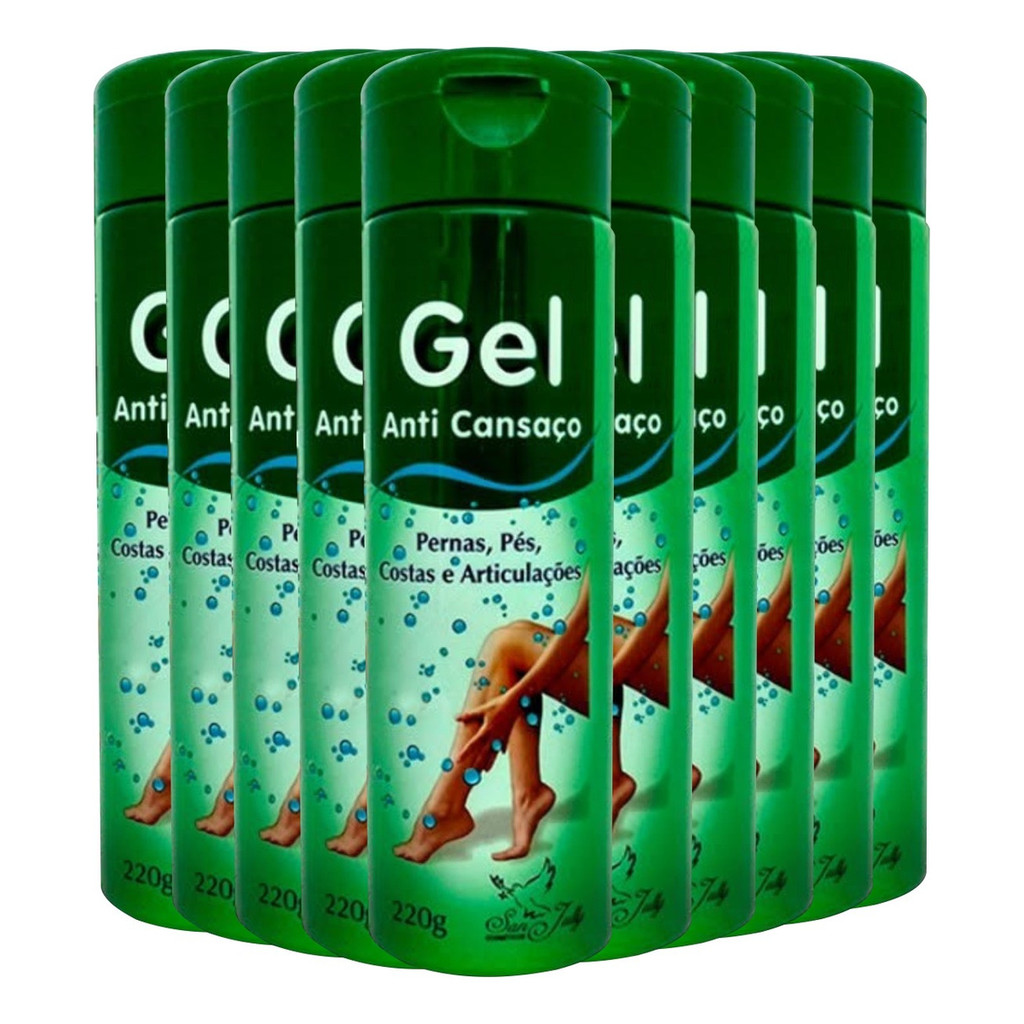 10 Pomada Massageadora Anti Cansaço Sanjully Atacado