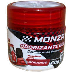 AROMATIZANTE PÉROLA GEL MORANGO 60G - Perfume de Carro em Gel, Cheiro Doce e Suave de Morango, Longa Duração 30 Dias