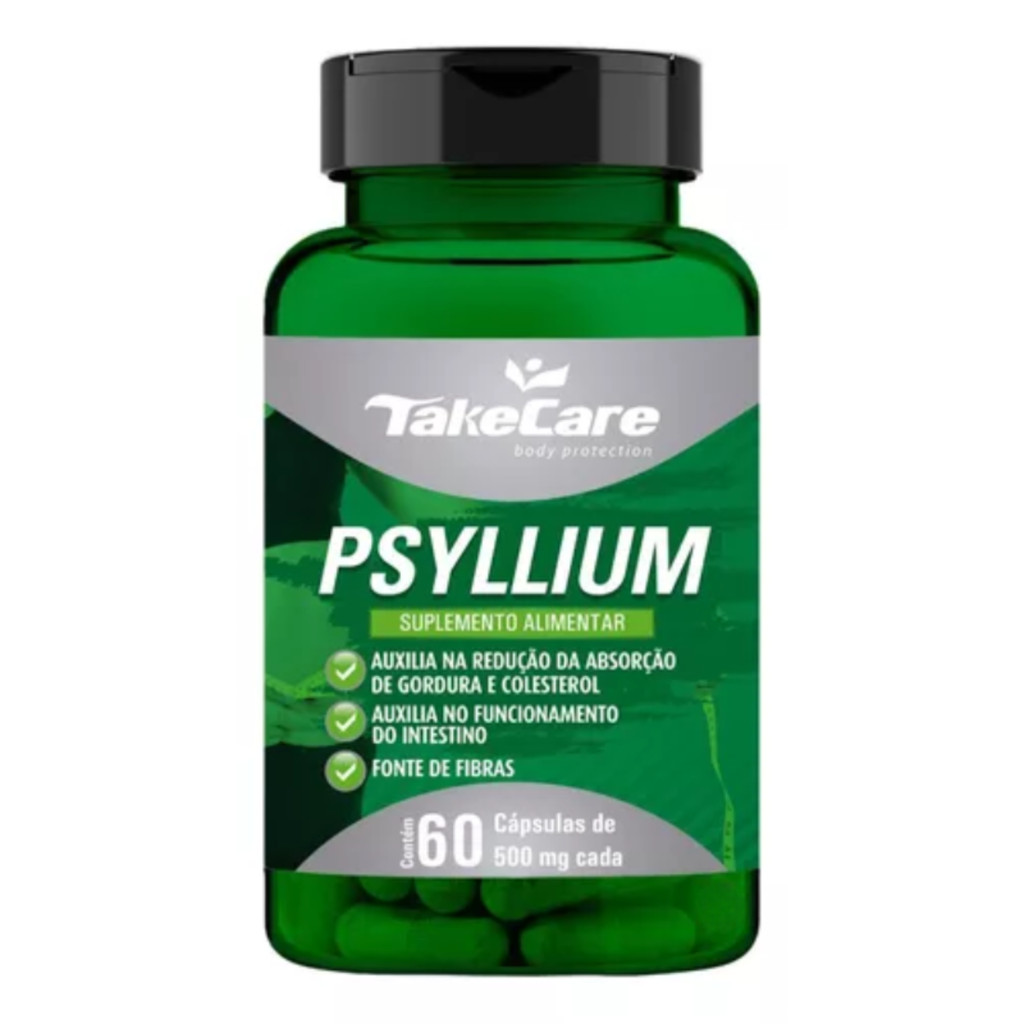 Psyllium 60 Cápsulas – 500mg Take Care