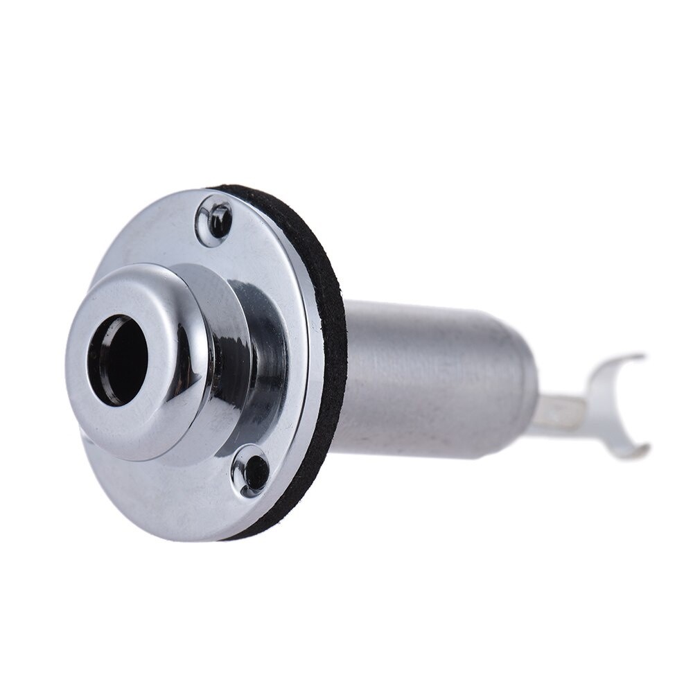 Conector Plug Jack P10 Cromado para Violão Viola Cavaco - Jack Roldana Primeira Linha