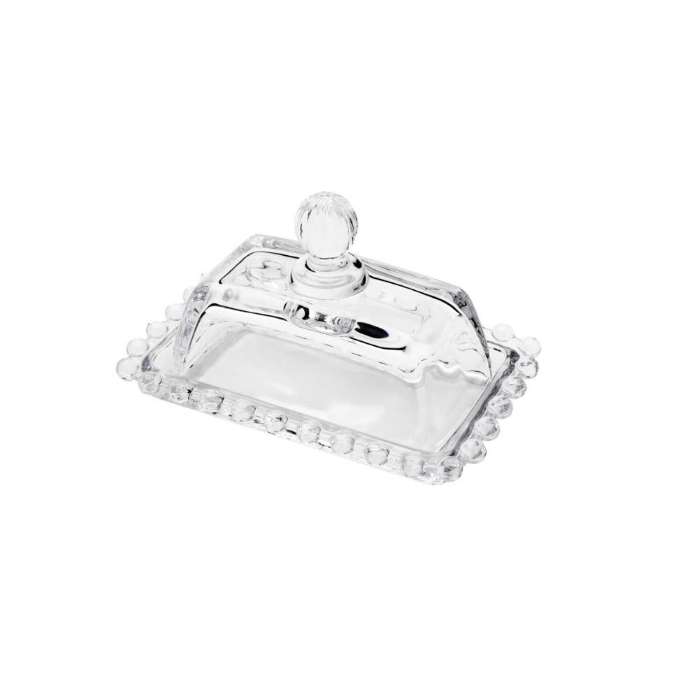 Manteigueira de Cristal Wolff Pearl Pequena 14x9cm em Oferta na Shopee