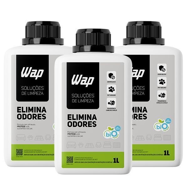 WAP Elimina Odores 1L Pet Eliminador de Odores Kit 3 Unidades