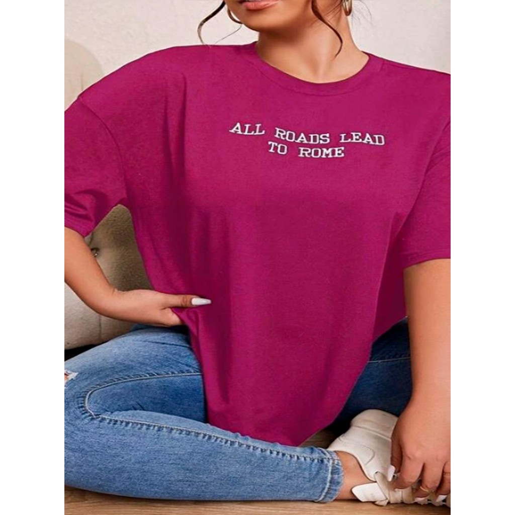 Camiseta Plus sizer Feminina Oversized Swag Moderno Urbano Estampa Caminho Blusa Streetwear Unissex