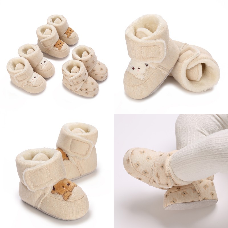Bebê Outono E Inverno Dos Desenhos Animados Sapatos De Caminhada De Pelúcia Para Meninos Meninas De 0 A 1 Anos Podem Usa