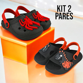 Kit 2 Pares Papete Sandália Menino Infantil em Oferta na Shopee