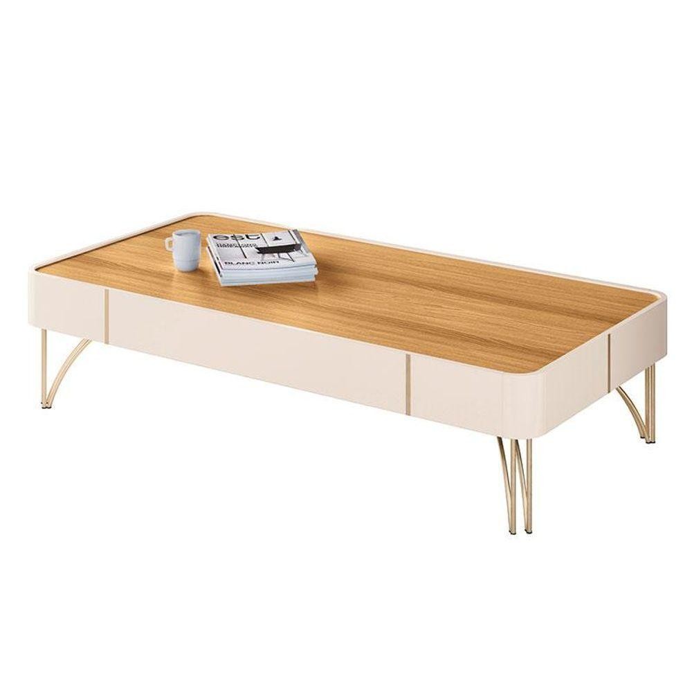 Mesa De Centro Cadenza Off White Cinamomo - Hb Móveis em Oferta na Shopee