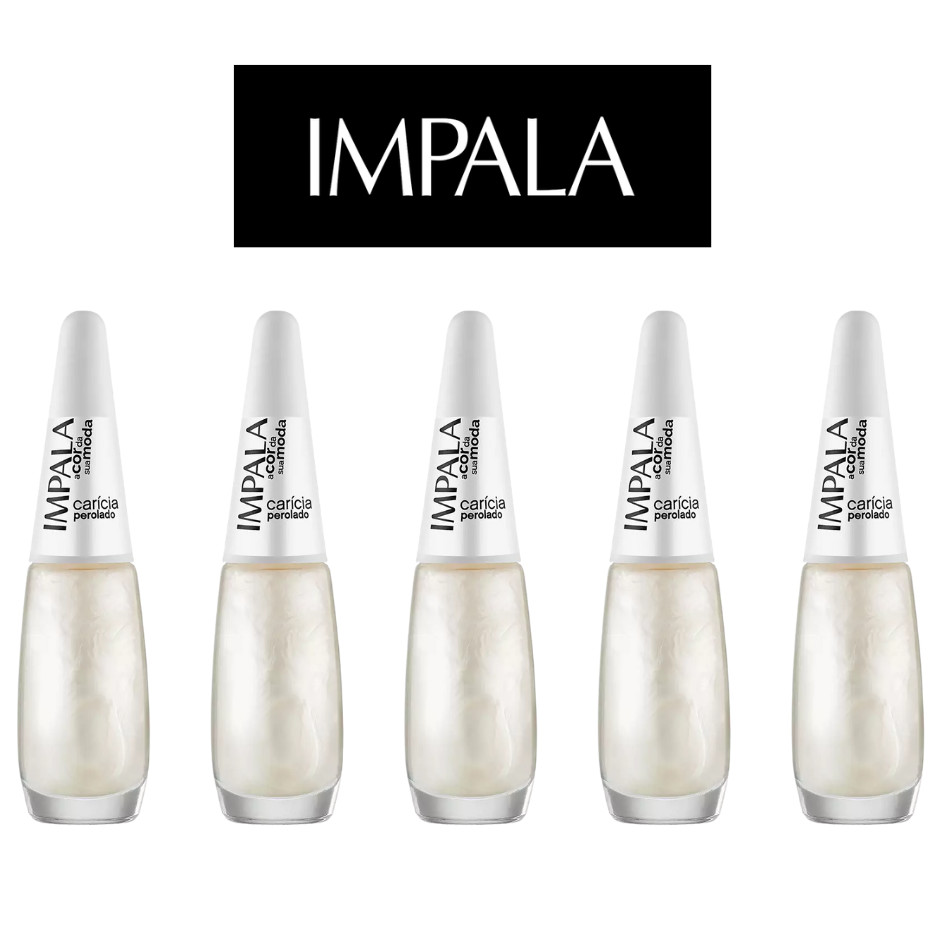 5 ESMALTES IMPALA A COR DA MODA PEROLADO CARICIA