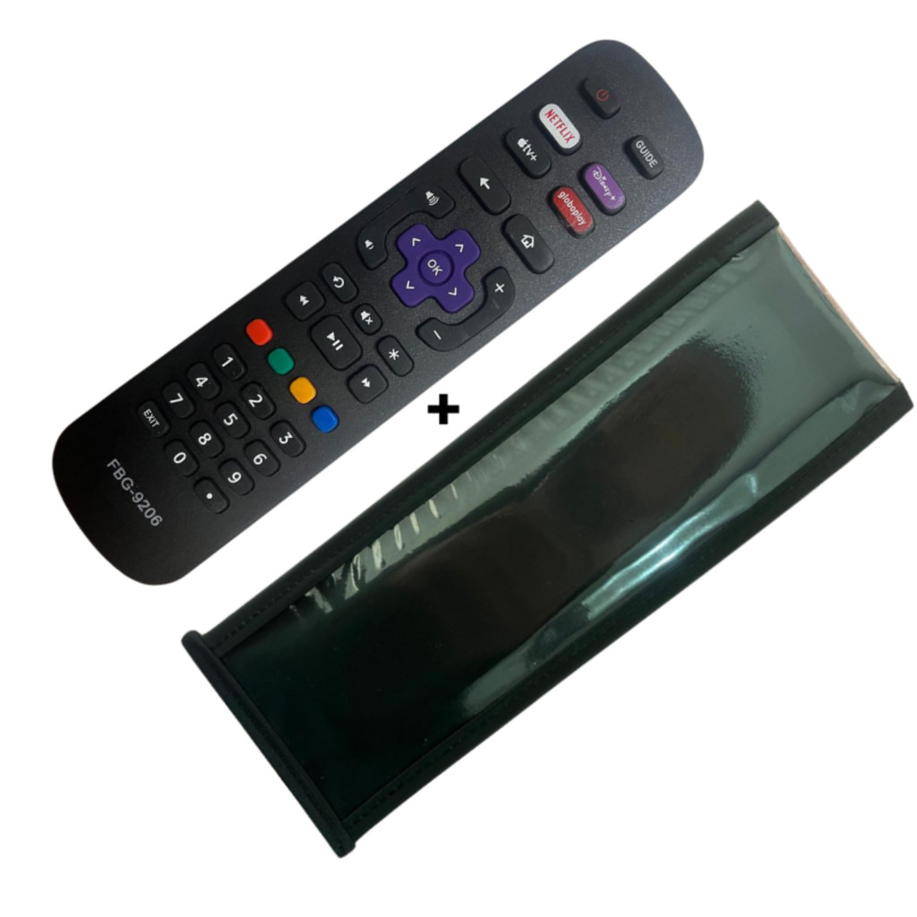 Kit Controle Remoto Roku Compatível Tv AOC Smart/Led ou Philco e Botão Apple TV