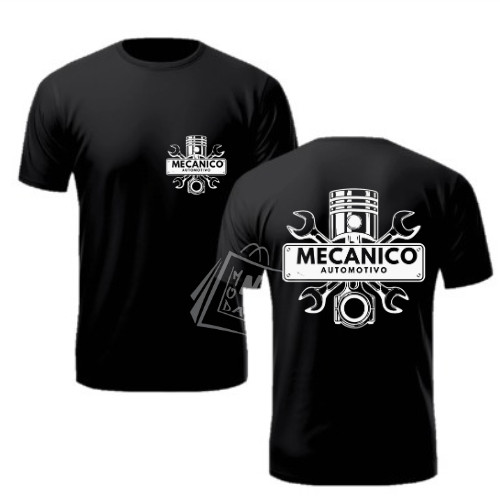 Camiseta para Mecânico Camiseta para Oficina Mecânica Camiseta de Trabalho Uniforme 01
