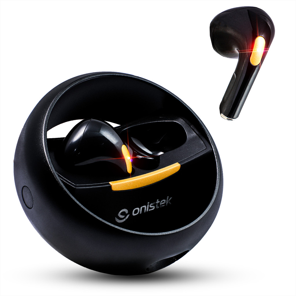 Onistek Fone de Ouvido Sem Fio Bluetooth Som Claro Microfone Estojo Recarregável e Leve Corrida Academia Viagem