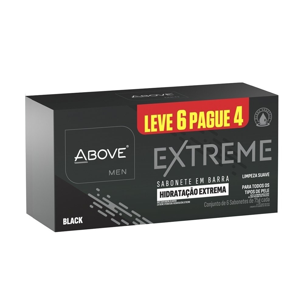 Sabonete Above Men Extreme Black 75g - Leve 6 Pague 4 - Beauty