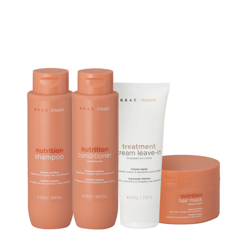 Kit Braé Stages Nutrition Home Care Leave-in (4 produtos) em Oferta na Shopee